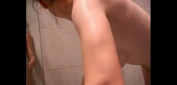  Lana - redhead russian milf under shower with young boy